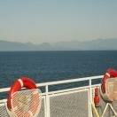 View to the mainland BC from the ferry Photo - Vancouver Island, British Columbia 