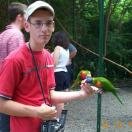 Aaron feeding the Lories Photo - Ardastra Gardens, Zoo and Conservation Centre, Nassau, Bahamas 